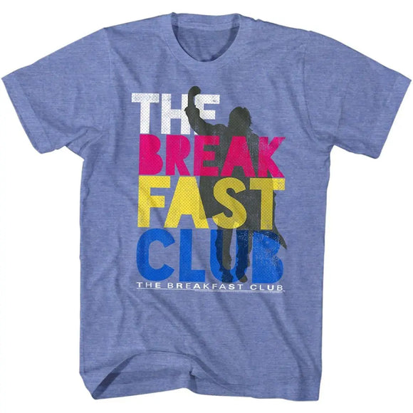 Breakfast Club-Colorforbreakfast-Light Blue Heather Adult S/S T-Shirt - Light Blue Heather