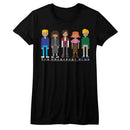 Breakfast Club-Pixels-Black Ladies S/S T-Shirt - Black