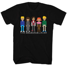 Breakfast Club-Pixels-Black Adult S/S T-Shirt - Black