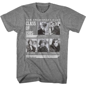 Breakfast Club-Class 85 Yearbook-Graphite Heather Adult S/S T-Shirt - Graphite Heather