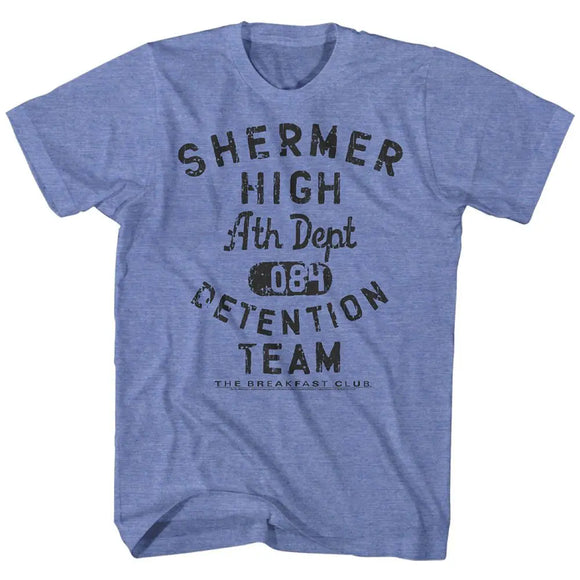 Breakfast Club-Detentionteam-Light Blue Heather Adult S/S T-Shirt - Light Blue Heather