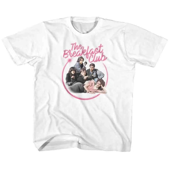 Breakfast Club-Airbrush-White Youth S/S T-Shirt (7-8) - White