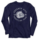 Breakfast Club-Wrestling Team-Navy Adult L/S T-Shirt - Navy