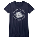Breakfast Club-Wrestling Team-Navy Ladies S/S T-Shirt - Navy