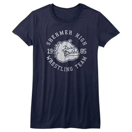 Breakfast Club-Wrestling Team-Navy Ladies S/S T-Shirt - Navy