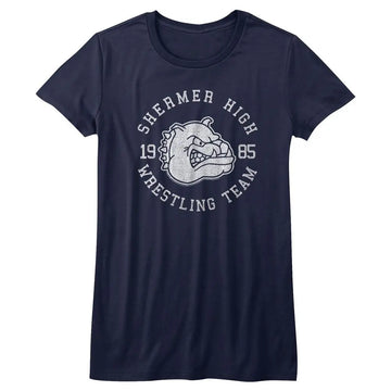 Breakfast Club-Wrestling Team-Navy Ladies S/S T-Shirt - Navy