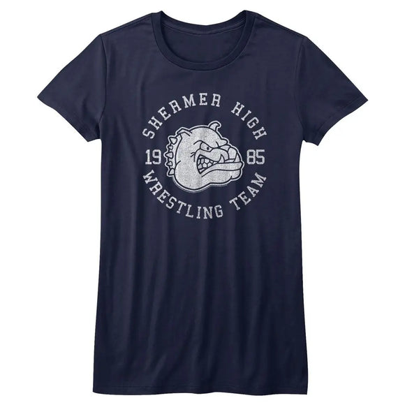 Breakfast Club-Wrestling Team-Navy Ladies S/S T-Shirt - Navy
