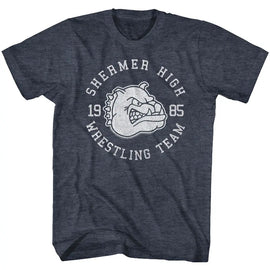 Breakfast Club-Wrestling Team-Navy Heather Adult S/S T-Shirt - Navy Heather