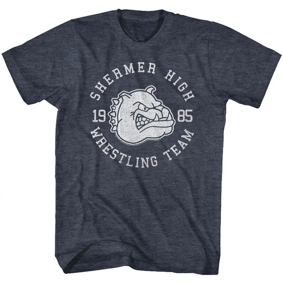 Breakfast Club-Wrestling Team-Navy Heather Adult S/S T-Shirt - Navy Heather