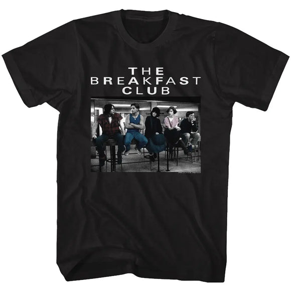 Breakfast Club-Club Photo-Black Adult S/S T-Shirt - Black