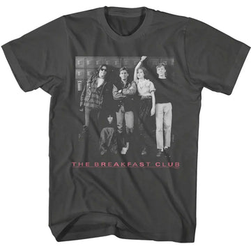 Breakfast Club-Breakfast Club Bw Locker Photo-Smoke Adult S/S T-Shirt - Smoke