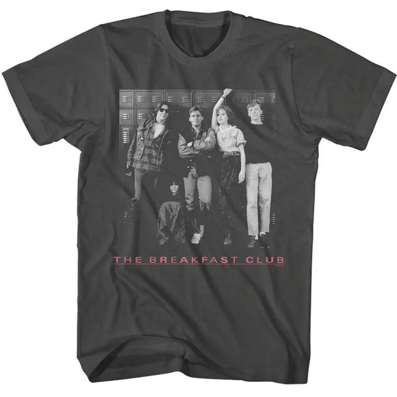 Breakfast Club-Breakfast Club Bw Locker Photo-Smoke Adult S/S T-Shirt - Smoke