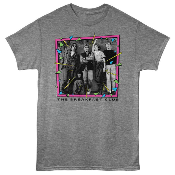 Breakfast Club-Breakfast Club Bright Shapes-Graphite Heather Adult S/S T-Shirt - Graphite Heather