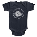Breakfast Club-Wrestling Team-Navy Infant S/S Bodysuit-6M - Navy