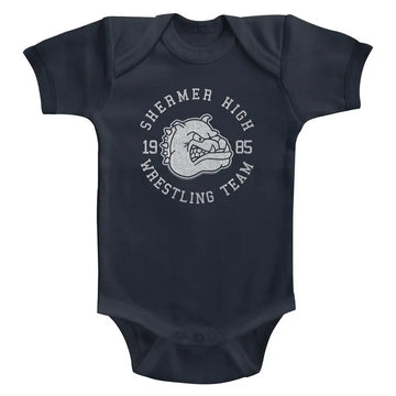 Breakfast Club-Wrestling Team-Navy Infant S/S Bodysuit-24M - Navy