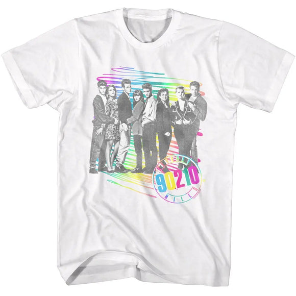 Beverly Hills 90210-Beverly Hills 90210 Ensemble-White Adult S/S T-Shirt - White