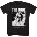 The Big Lebowski-The Dude-Black Adult S/S T-Shirt - Black