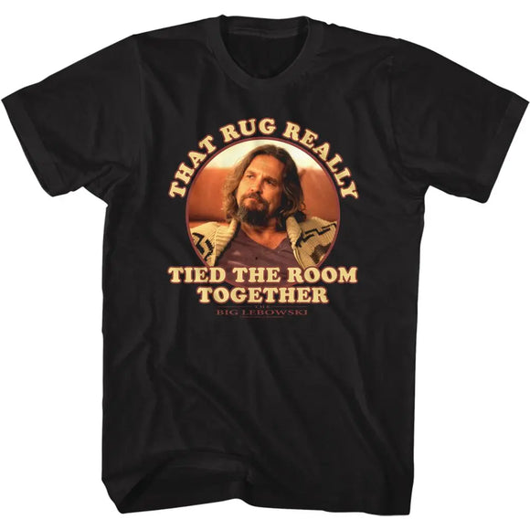The Big Lebowski-That Rug-Black Adult S/S T-Shirt - Black