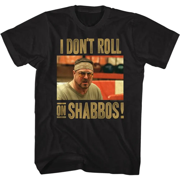 The Big Lebowski-Shabbos-Black Adult S/S T-Shirt - Black