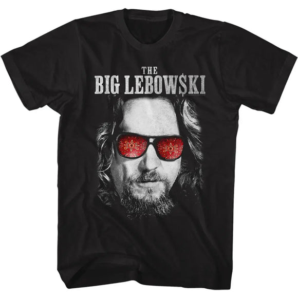 The Big Lebowski-Lebowski-Black Adult S/S T-Shirt - Black