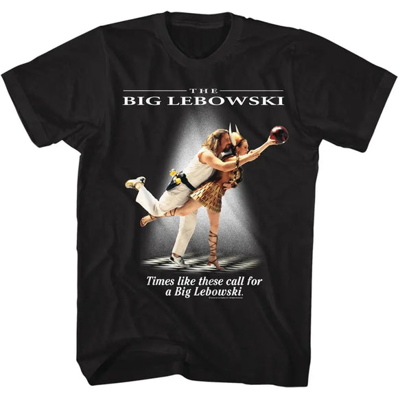 The Big Lebowski-Times Like These-Black Adult S/S T-Shirt - Black