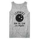 Big Lebowski-Big Lebowski Bowling Team-Gray Heather Adult Tank-S - Gray Heather