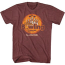 The Big Lebowski-Socal Bowling League-Vintage Maroon Heather Adult S/S T-Shirt - Vintage Maroon Heather
