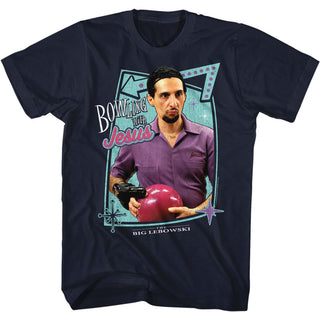 The Big Lebowski Bowling With Jesus Adult T-Shirts