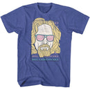 The Big Lebowski-Lgog Sunglasses-Royal Heather Adult S/S T-Shirt - Royal Heather