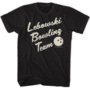 Big Lebowski-Big Lebowski Bowling Team-Black Adult S/S T-Shirt - Black
