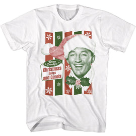 Bing Crosby-Bing Crosby Christmas Songs-White Adult S/S T-Shirt - White