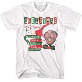 Bing Crosby-Bing Crosby Christmas With-White Adult S/S T-Shirt - White