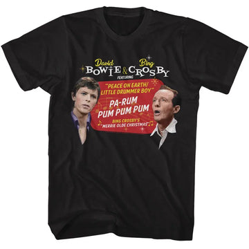 Bing Crosby-Bing Crosby Bowie And Crosby Pa Rum-Black Adult S/S T-Shirt S - Black