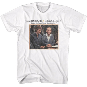 Bing Crosby-Bing Crosby Bowie And Bing Crosby-White Adult S/S T-Shirt - White