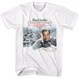 Bing Crosby-Bing Crosby Christmas Gems-White Adult S/S T-Shirt - White