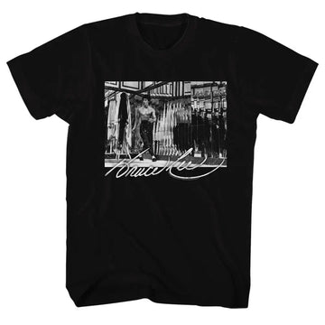 Bruce Lee-Kung Fu Noises-Black Adult S/S T-Shirt - Black
