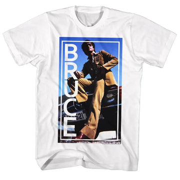 Bruce Lee-Bruce-White Adult S/S T-Shirt - White