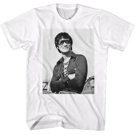 Bruce Lee-Smug-White Adult S/S T-Shirt - White
