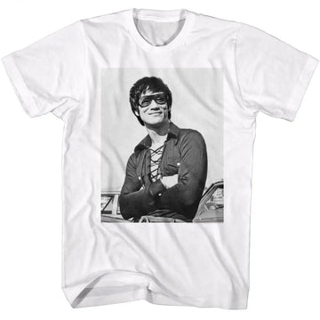 Bruce Lee-Smug-White Adult S/S T-Shirt - White