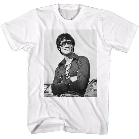 Bruce Lee-Smug-White Adult S/S T-Shirt - White