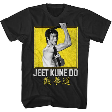 Bruce Lee-Boxy Jeet Kune-Black Adult S/S T-Shirt - Black