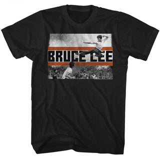 Bruce Lee Fly Kick Adult T-Shirts