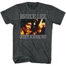 Bruce Lee-Bruce Kune Do-Black Heather Adult S/S T-Shirt - Black Heather
