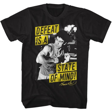 Bruce Lee-Mind State-Black Adult S/S T-Shirt - Black