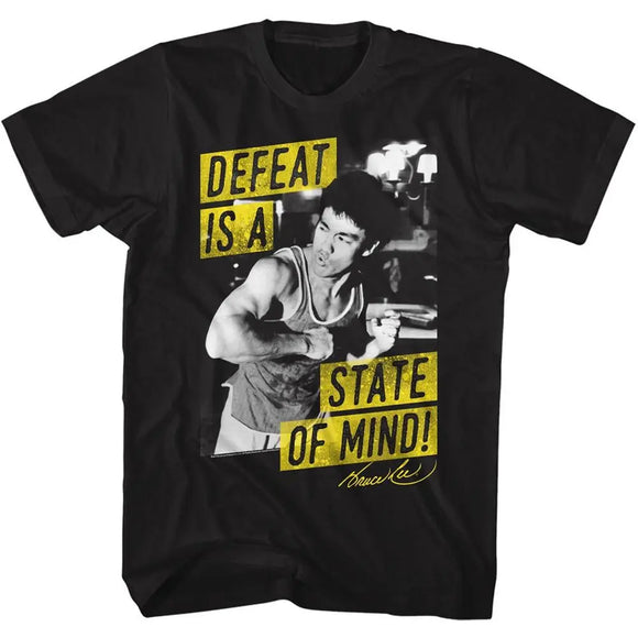 Bruce Lee-Mind State-Black Adult S/S T-Shirt - Black