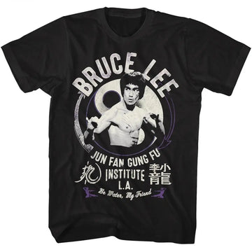 Bruce Lee-Junfangungfu-Black Adult S/S T-Shirt - Black