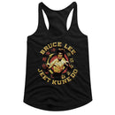 Bruce Lee-Jkd Master-Black Ladies Slimfit Racerback-S - Black