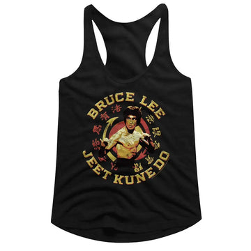 Bruce Lee-Jkd Master-Black Ladies Slimfit Racerback-S - Black