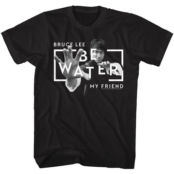 Bruce Lee-Be Water-Black Adult S/S T-Shirt - Black