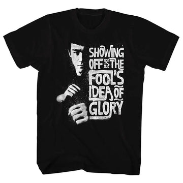 Bruce Lee-Cheeeeee-Black Adult S/S T-Shirt - Black